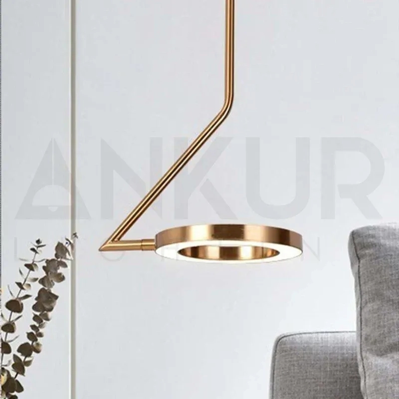 Ankur Ferrous Modern Metal LED Pendant Light For Kitchen And Dining Hanging Light by Ankur : Colours available: Gold 4 5