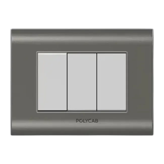 Polycab Curl Plus 3M Grid Frame + Cover W/Partition Curl Plus Mag. Grey Levana by Polycab