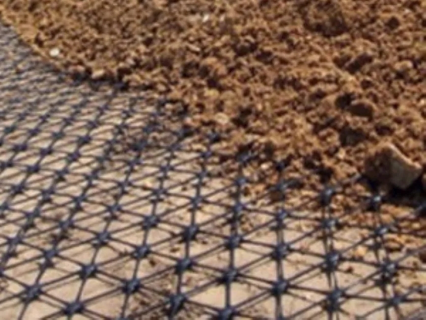PVC Coated Polyester Geogrid by Siddhi Rubber : Colours available: Black 2 2