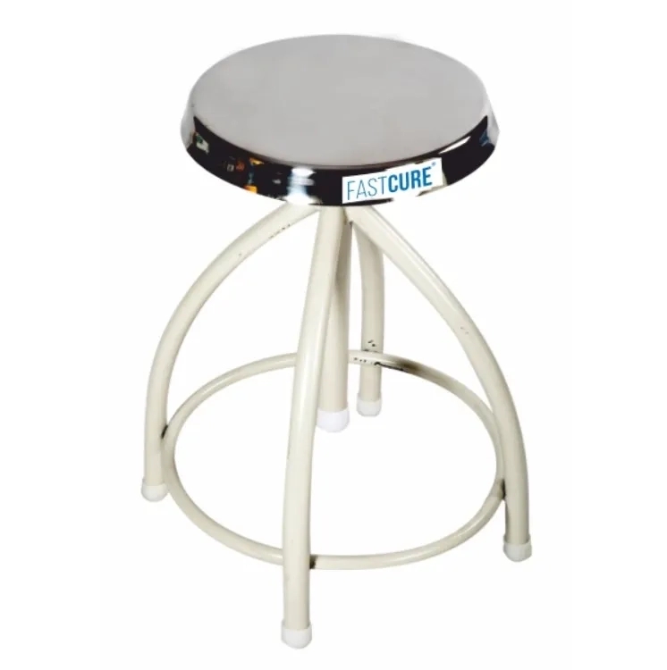 Fastcure 4 Leg Revolving Stool by Fastcure for Multipurpose : Colours available: Chrome