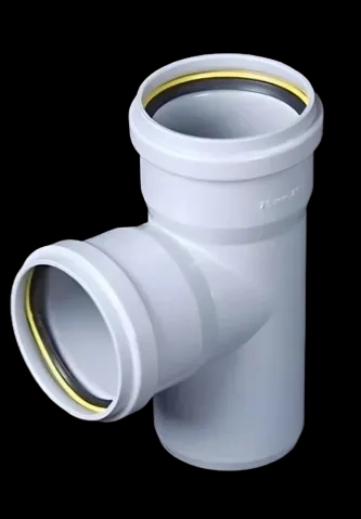 Truflo SWR Pipe Fitting Single Tee - SF07000075 by Truflo by Hindware for Sanitary Waste Water : Colours available: Grey
