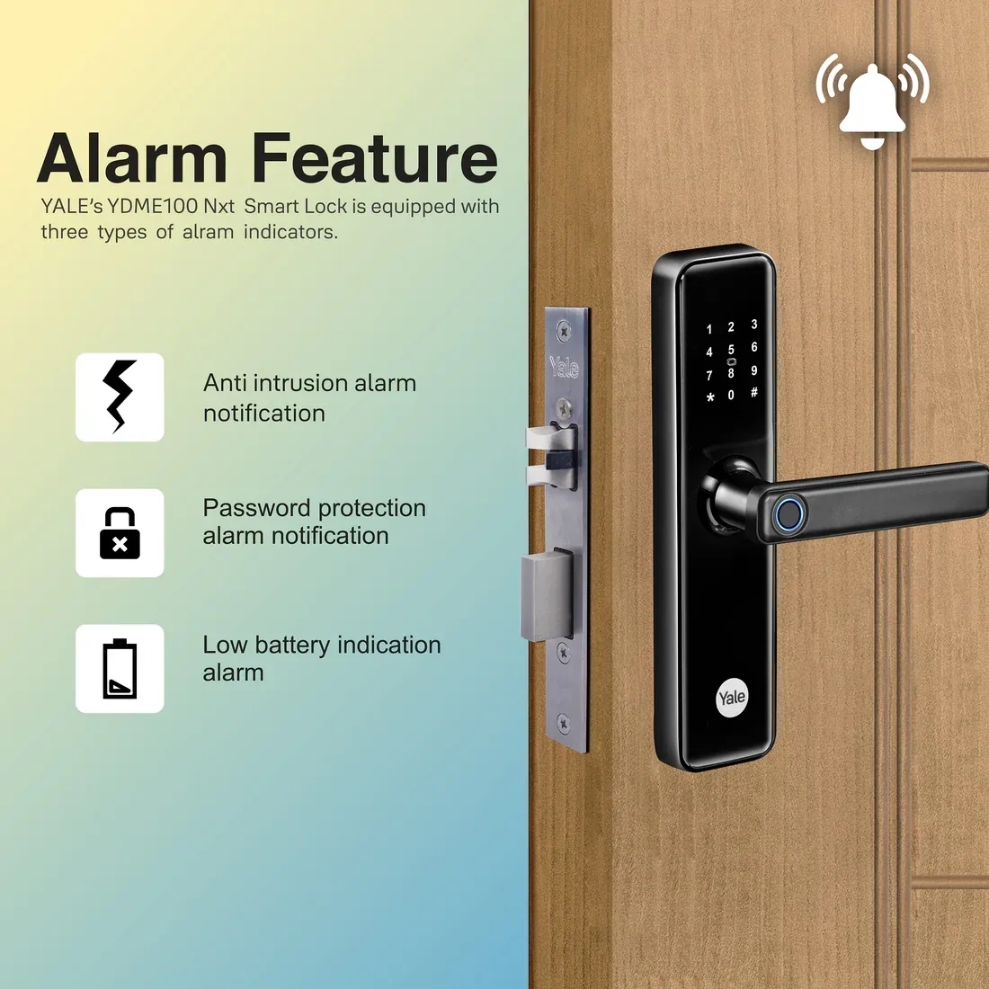 YDME50NxT Smart Door Lock by Yale : Colours available: Black 6 6