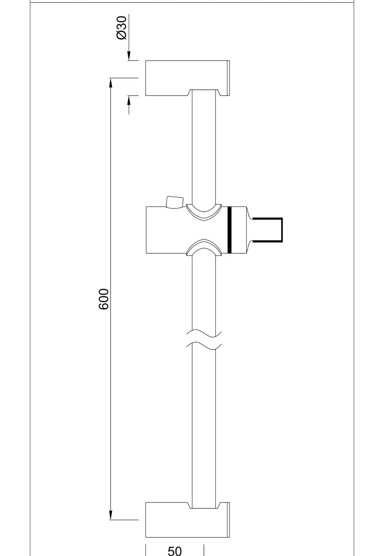 Sliding Rail - Gold Bright Pvd - SHA-GBP-1197NPD by Jaquar : Colours available: GoldBrightPVD 1 1