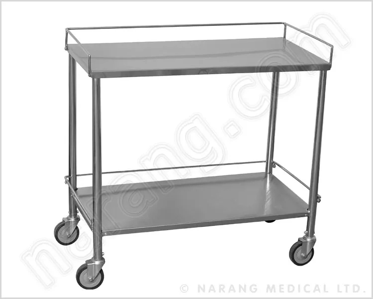 Narang Medical Instrument Trolley - All Stainless Steel by Narang Medical Limited : Colours available: Silver