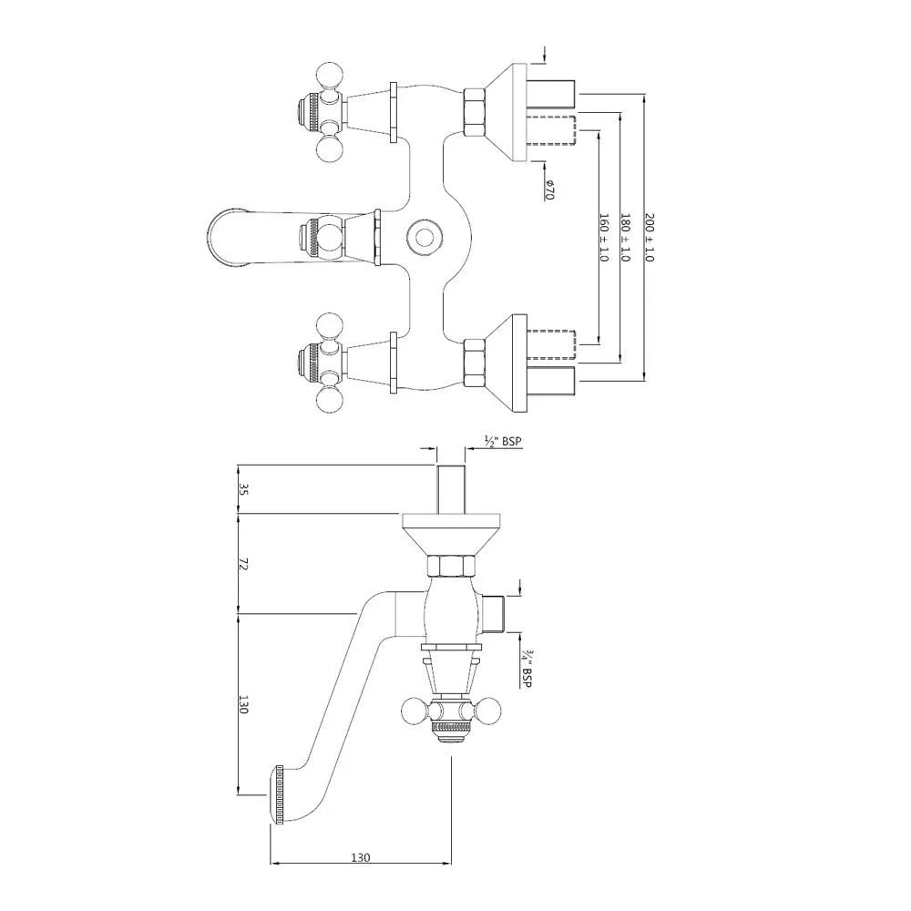 Wall Mixer - White Matt QQT-WHM-7217 by Jaquar : Colours available: White 1 1