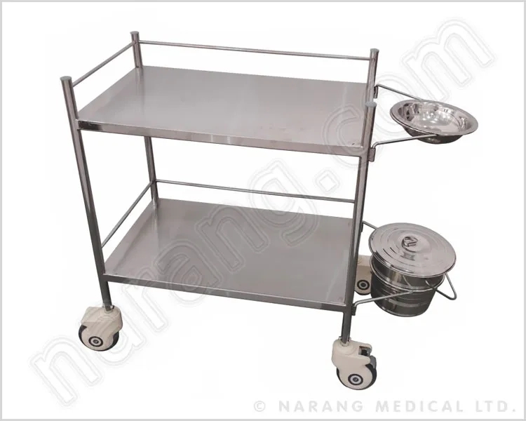 Narang Medical HF478B : Dressing Trolley Stainless steel by Narang Medical Limited : Colours available: Silver