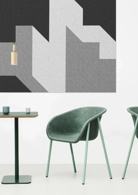 Nankarrow GeoDec 12MM PET Polyester Fiber Felt Acoustic Panel by Nankarrow : Colours available: Grey 1 1