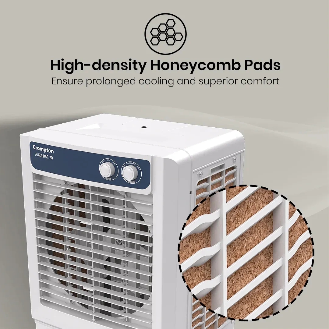 Crompton Aura Dac Air Cooler - 70-L by Crompton : Colours available: White 12 4