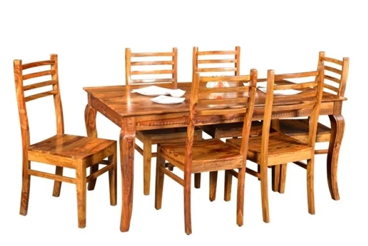 Natural Living SHEESHAM WOOD JOP CARVING DANING TABLE 165 X90