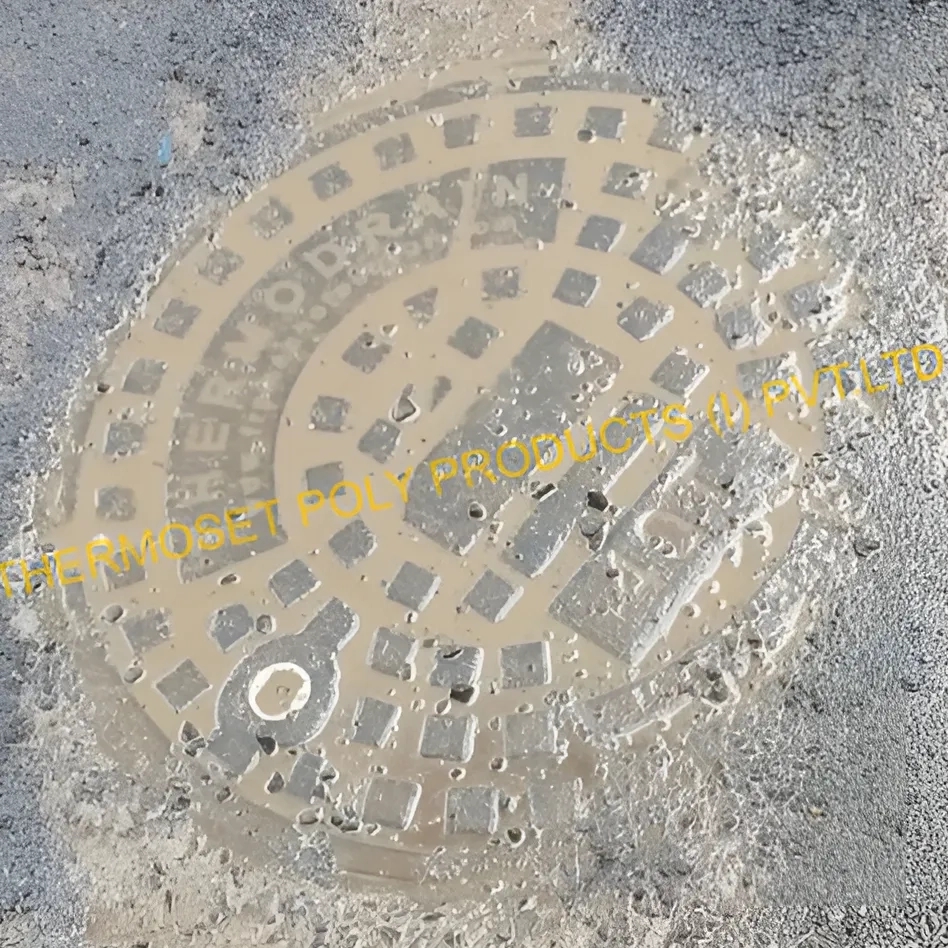 Thermoset Poly FRP GRP Composite Solid Top Manhole Covers by Thermo Drain 5 6