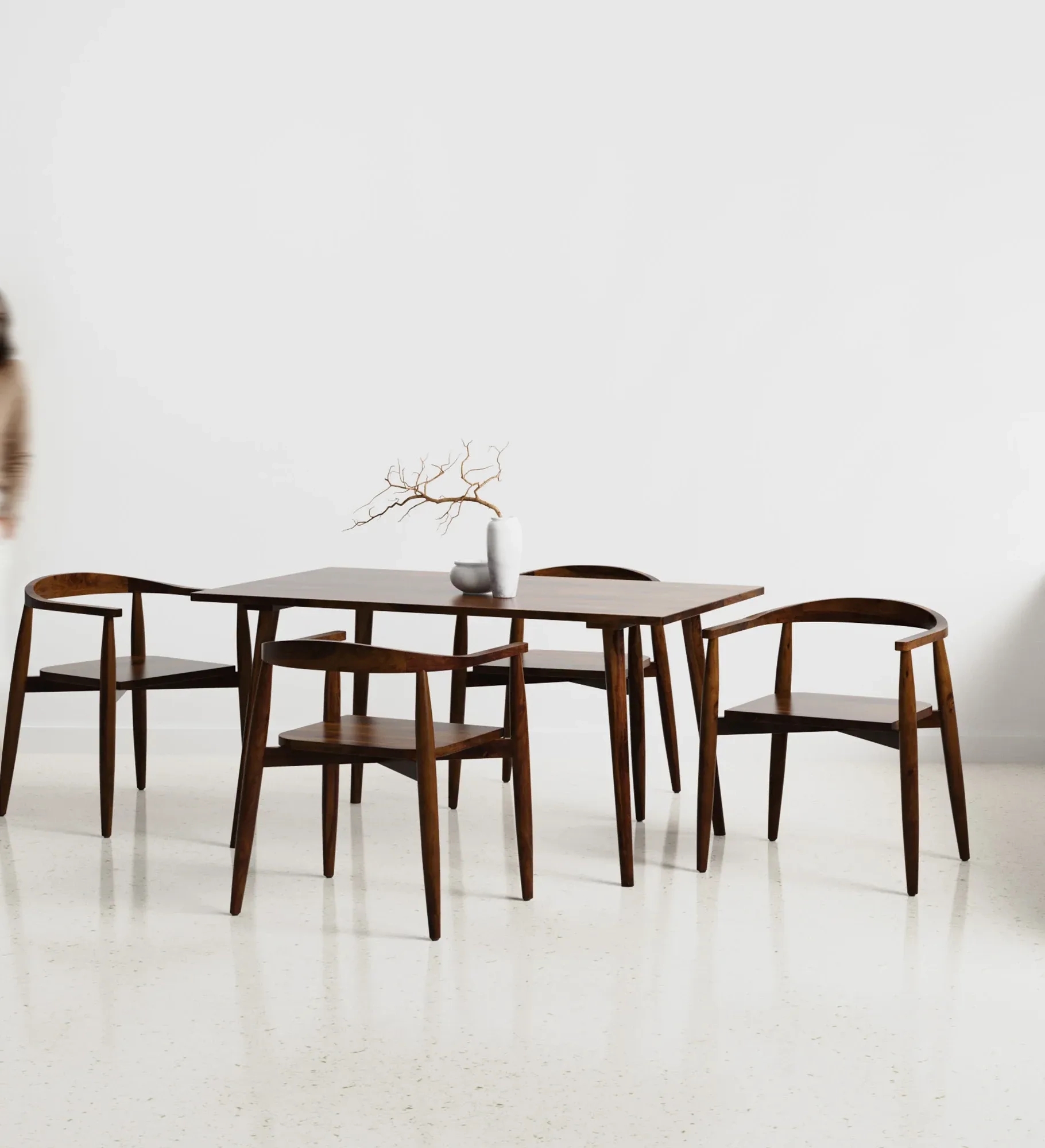 Craftsmill Helena Millie Walnut Dining Table Set by CraftsMill : Colours available: WoodyBrown