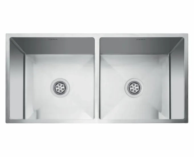 Cera Maximus Double Bowl Kitchen Sink - B4711506SF by Cera : Colours available: Silver