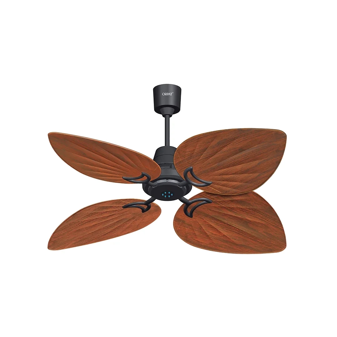 Orpat Luxury BLDC Green Leaf Plus Ceiling Fan-High Gloss Premium Finish-High Air Delivery with LED Indicators-Remote And Smart App Remote by Orpat : Colours available: Brown
