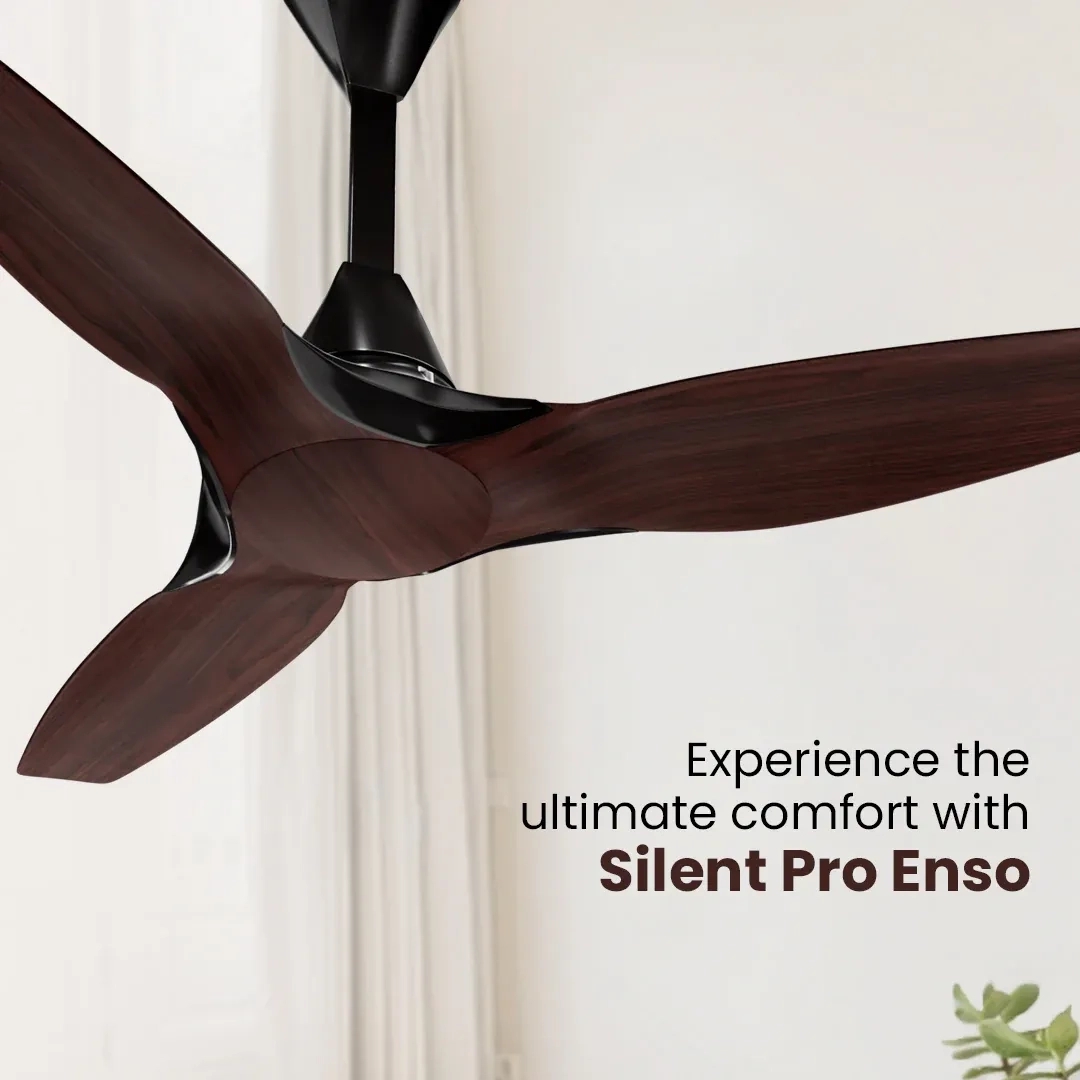 Crompton SilentPro Enso BLDC Ceiling Fans - Chestnut Wood by Crompton : Colours available: WoodyBrown 11 1