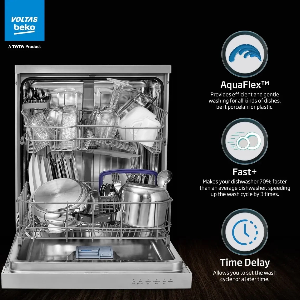Voltas 14PS Full Size Dishwasher by Voltas 6 7
