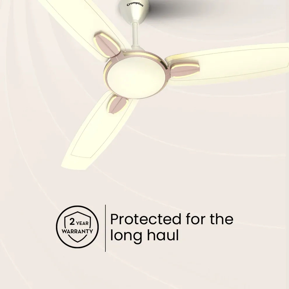 Crompton High Speed Java | Star Rated Ceiling Fan - Pearl Ivory by Crompton : Colours available: Ivory 7 2