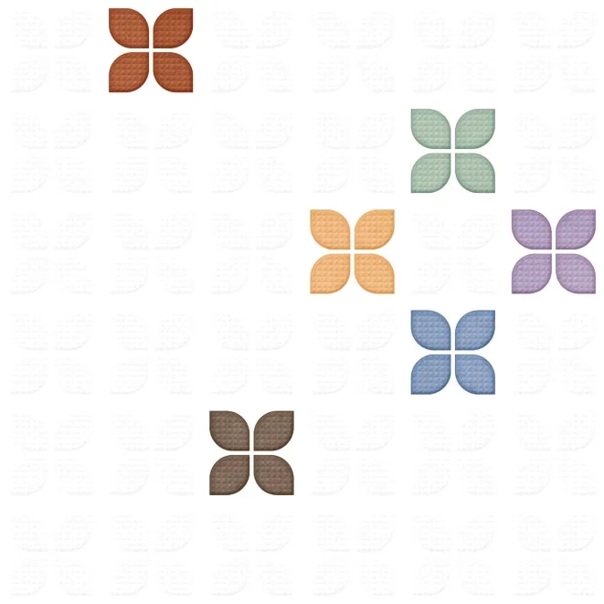 KAG Sparkle Floret Natural R - Roof Cool Tile by KAG for Terrace : Colours available: White
