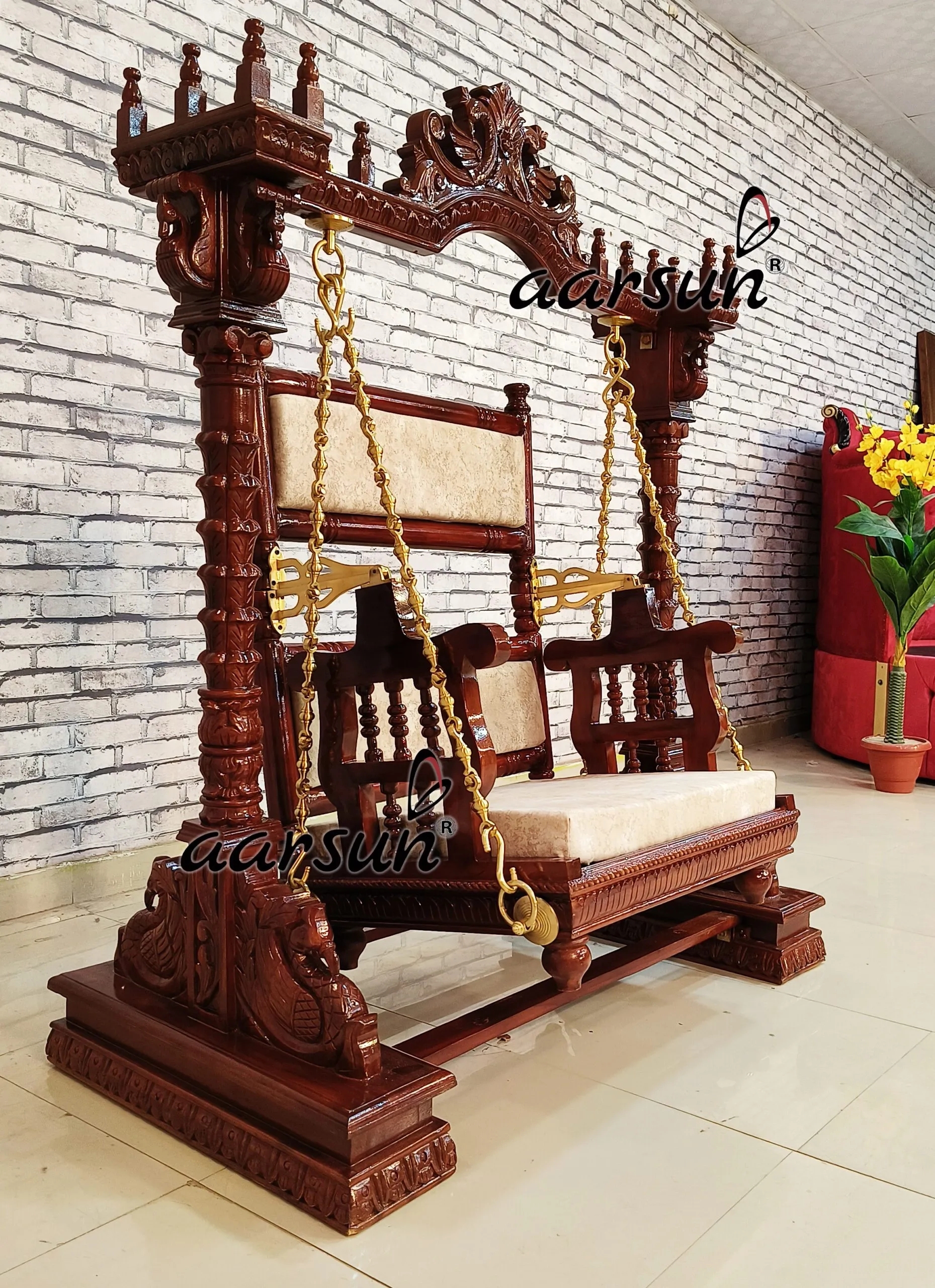 Aarsun 2-in-1 Swing, Wooden Cradle for Janmashtami with video 5