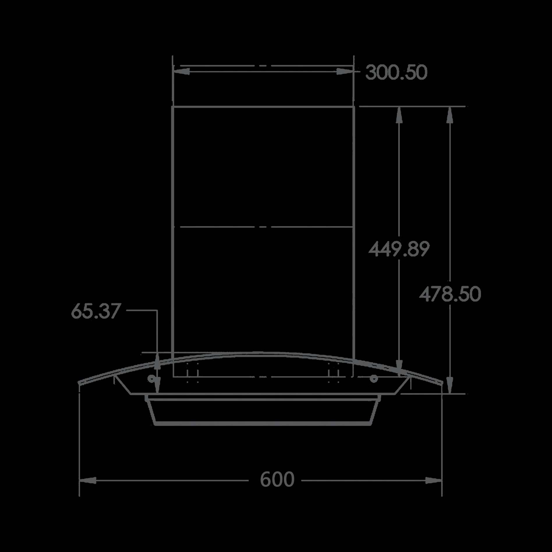 Kaff MAINZ DHC 60/75/90 Kitchen Chimney, Black Glass And Digital Display (60 cm) by Kaff : Colours available: Black 5 5