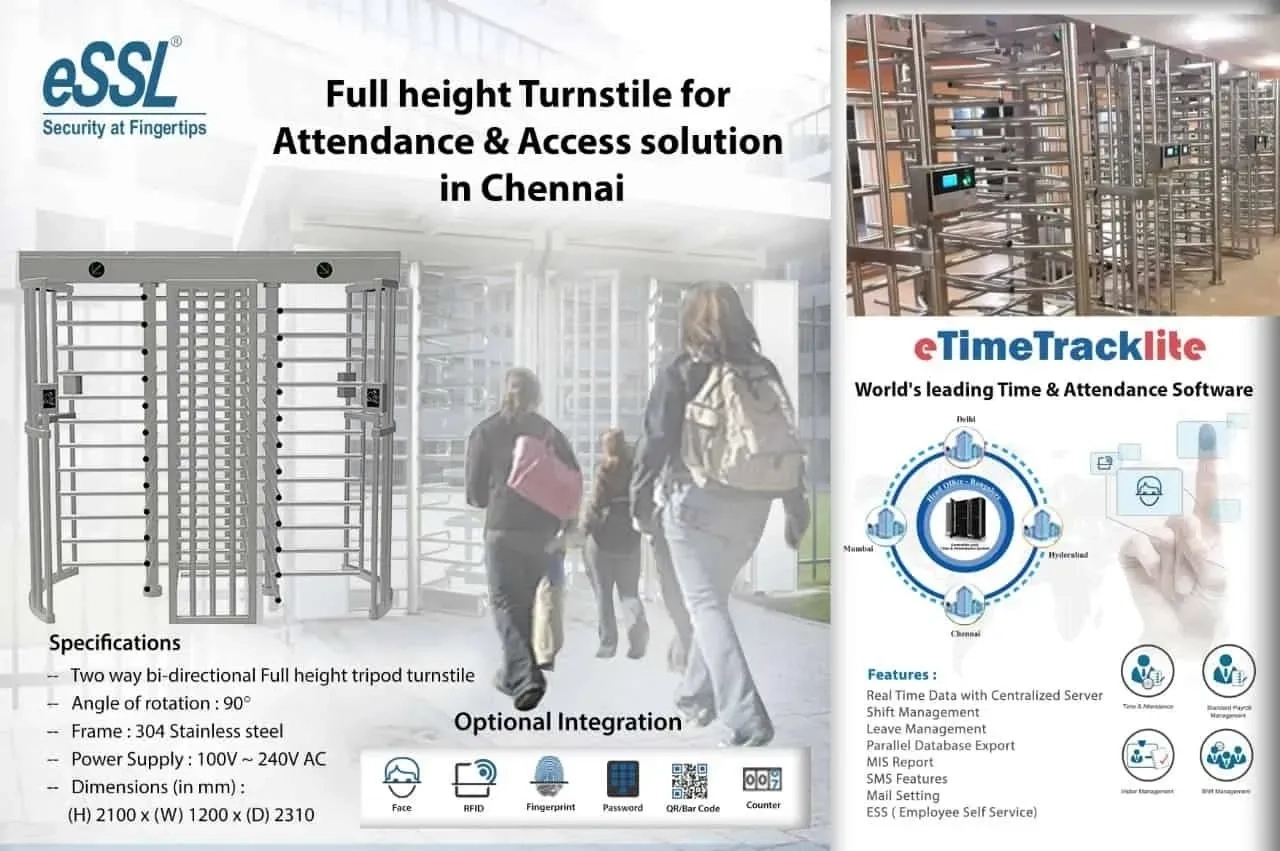 Ampletrails Full Height Turnstile Access Control System by Ampletrails : Colours available: Grey 5 2