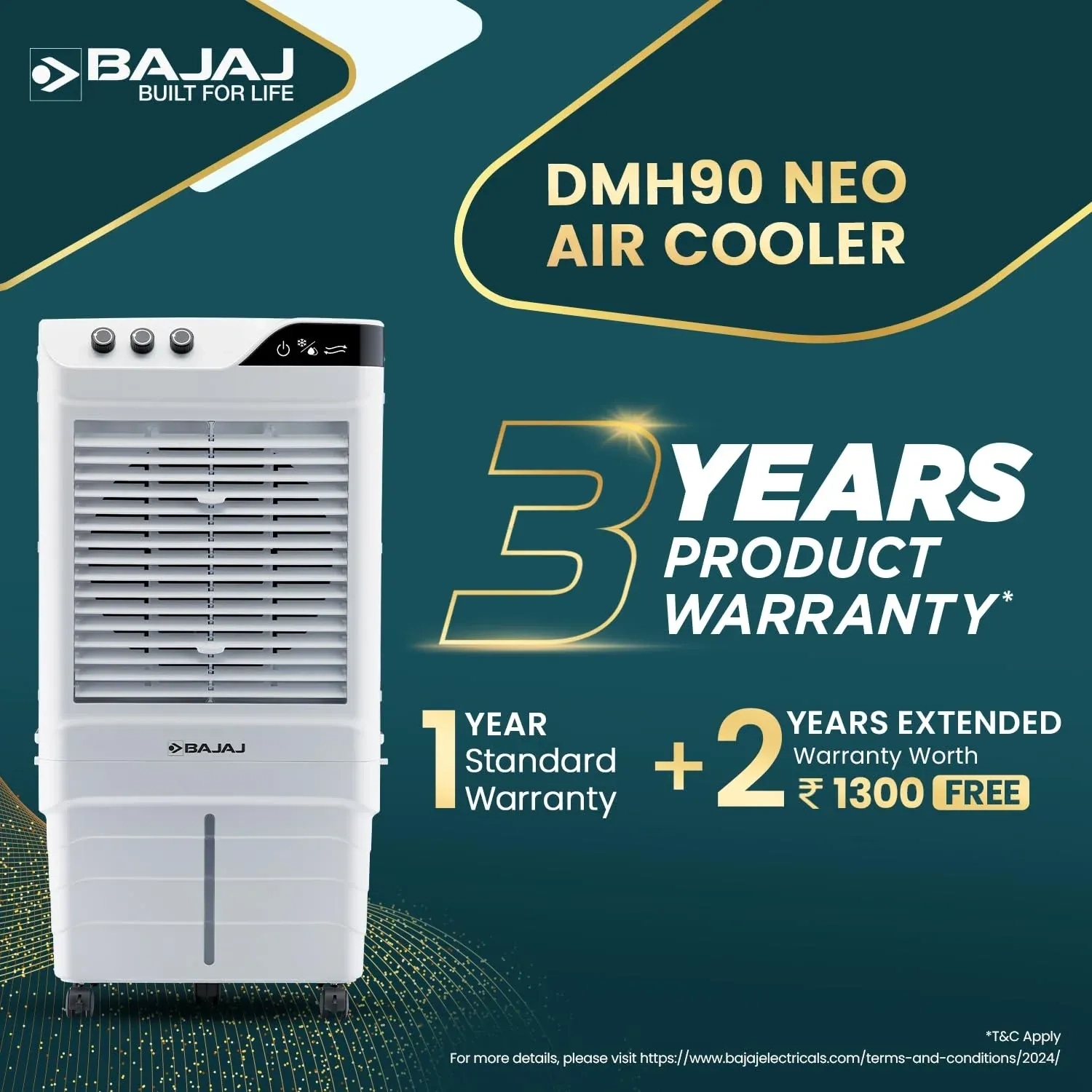 Bajaj DMH Neo - Air Cooler 90L by Bajaj : Colours available: White 5 1