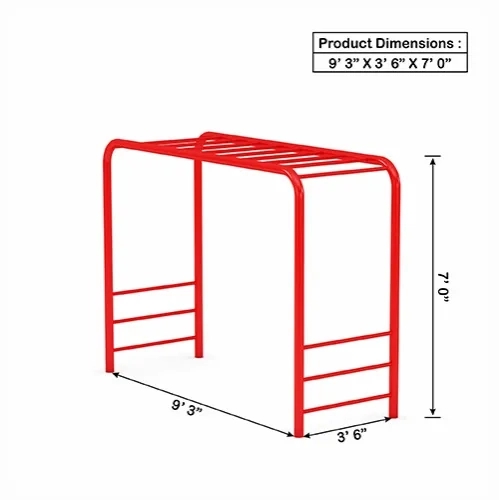 Ok play Playground Equipment Monkey Bar - Simple by OK Play for Outdoor, Indoor : Colours available: Red 2 2