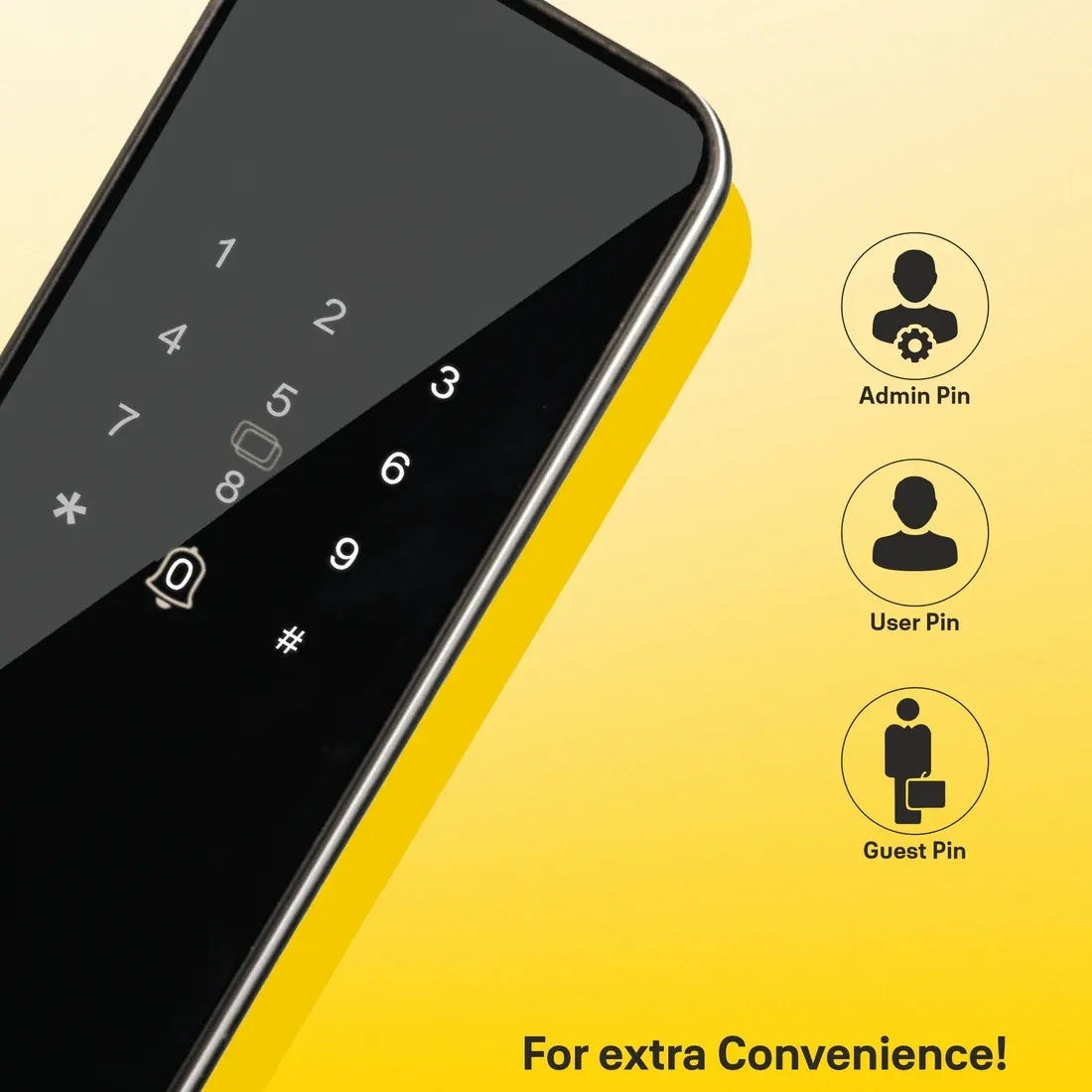 YDME100NxT Smart Door Lock - Black by Yale : Colours available: Black 9 8