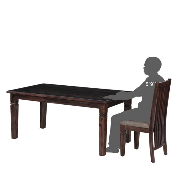 Natural Living Strip Six seater Wooden Dining Table (175 X 90 X 77) 1