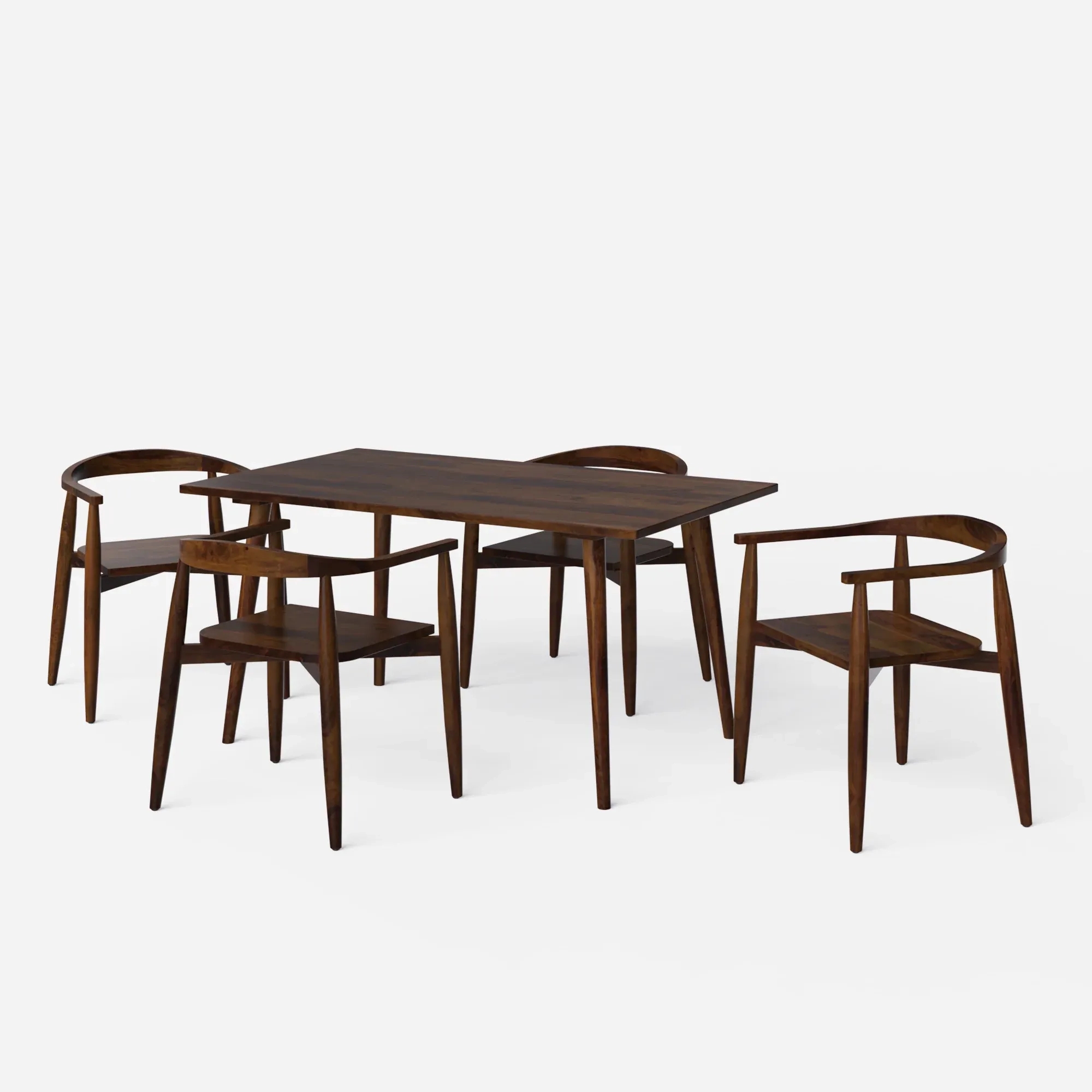 Craftsmill Helena Millie Walnut Dining Table Set by CraftsMill : Colours available: WoodyBrown 7 7