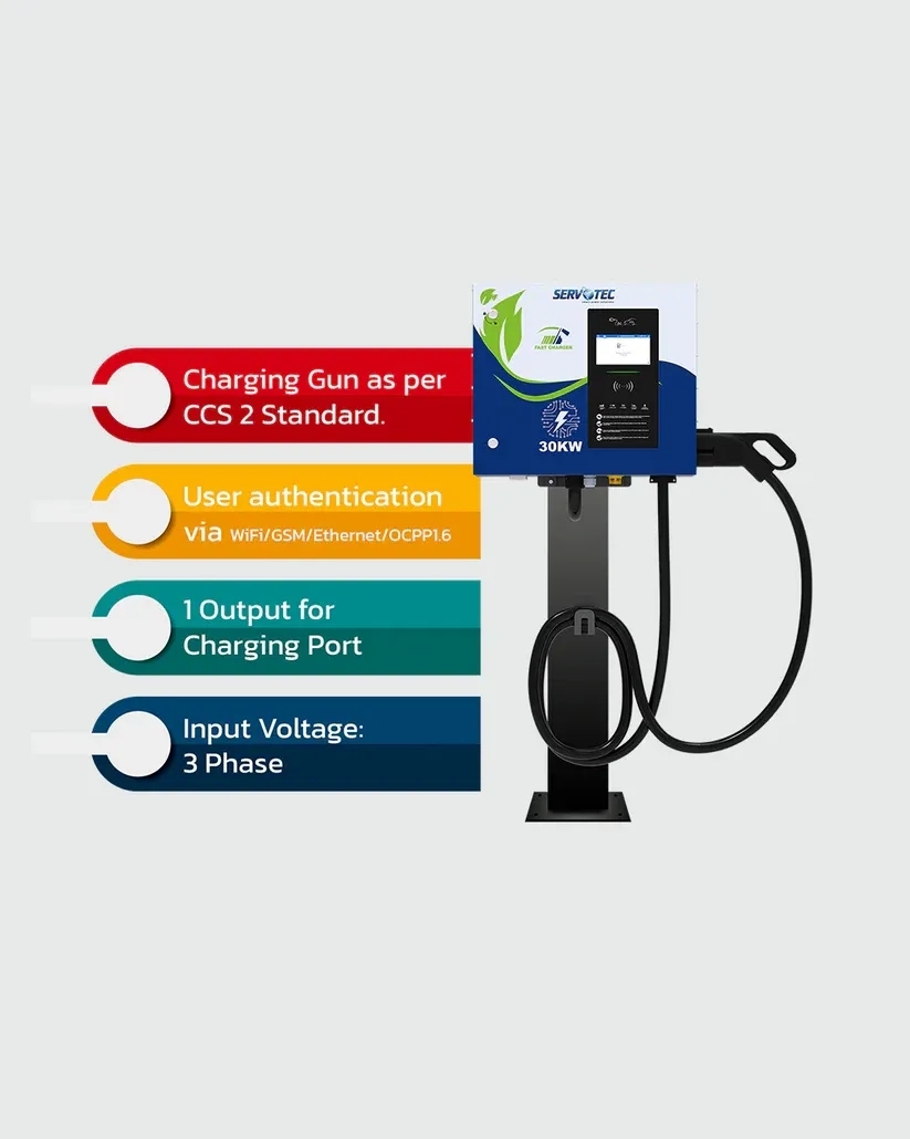 Servotech Power Systems DC Charger 30kW Electric Vehicle Charger Gun (3 Phase) by Servotech 1 2