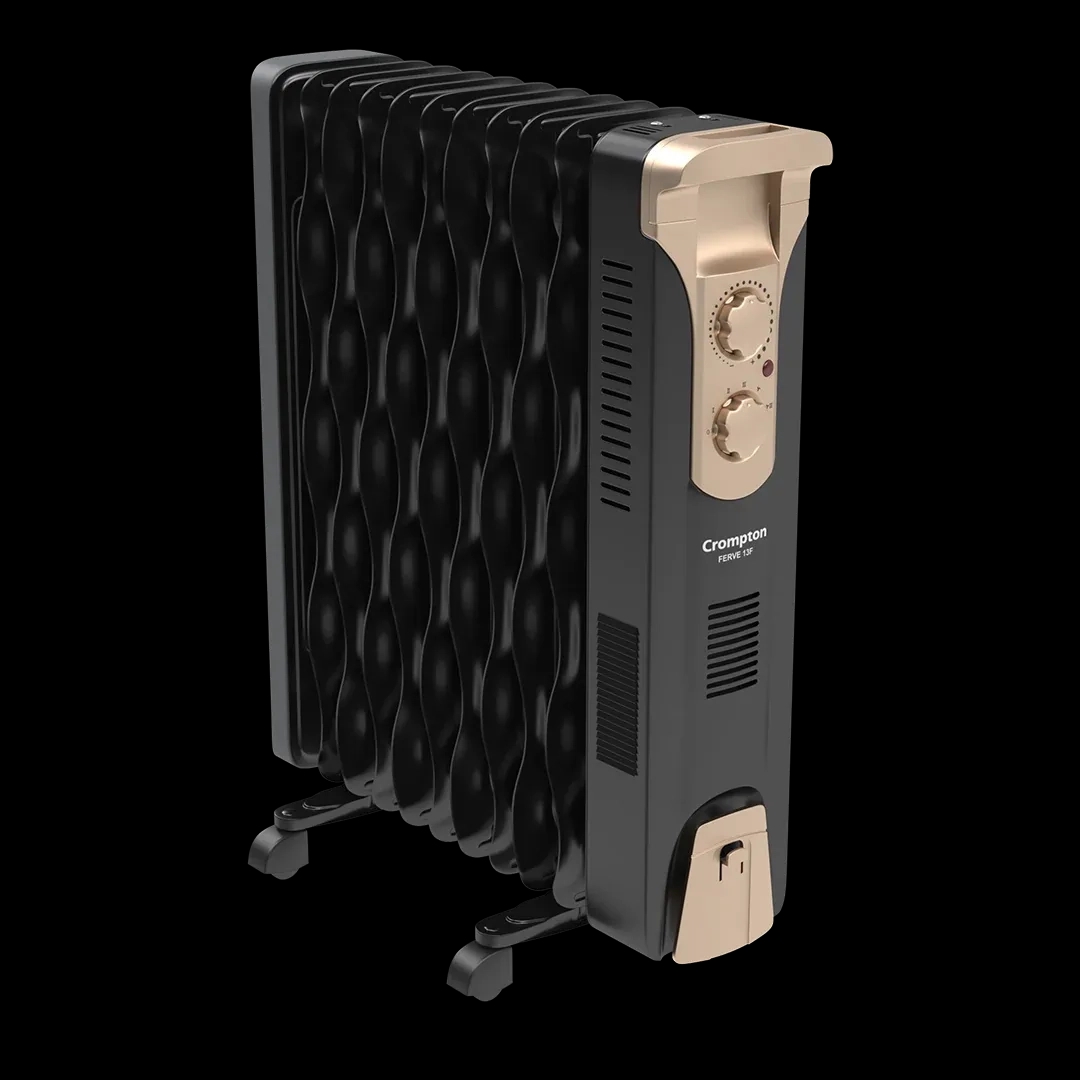 Crompton Insta Fervor 13 Fins 2900W Oil Filled Room Heater by Crompton : Colours available: Black