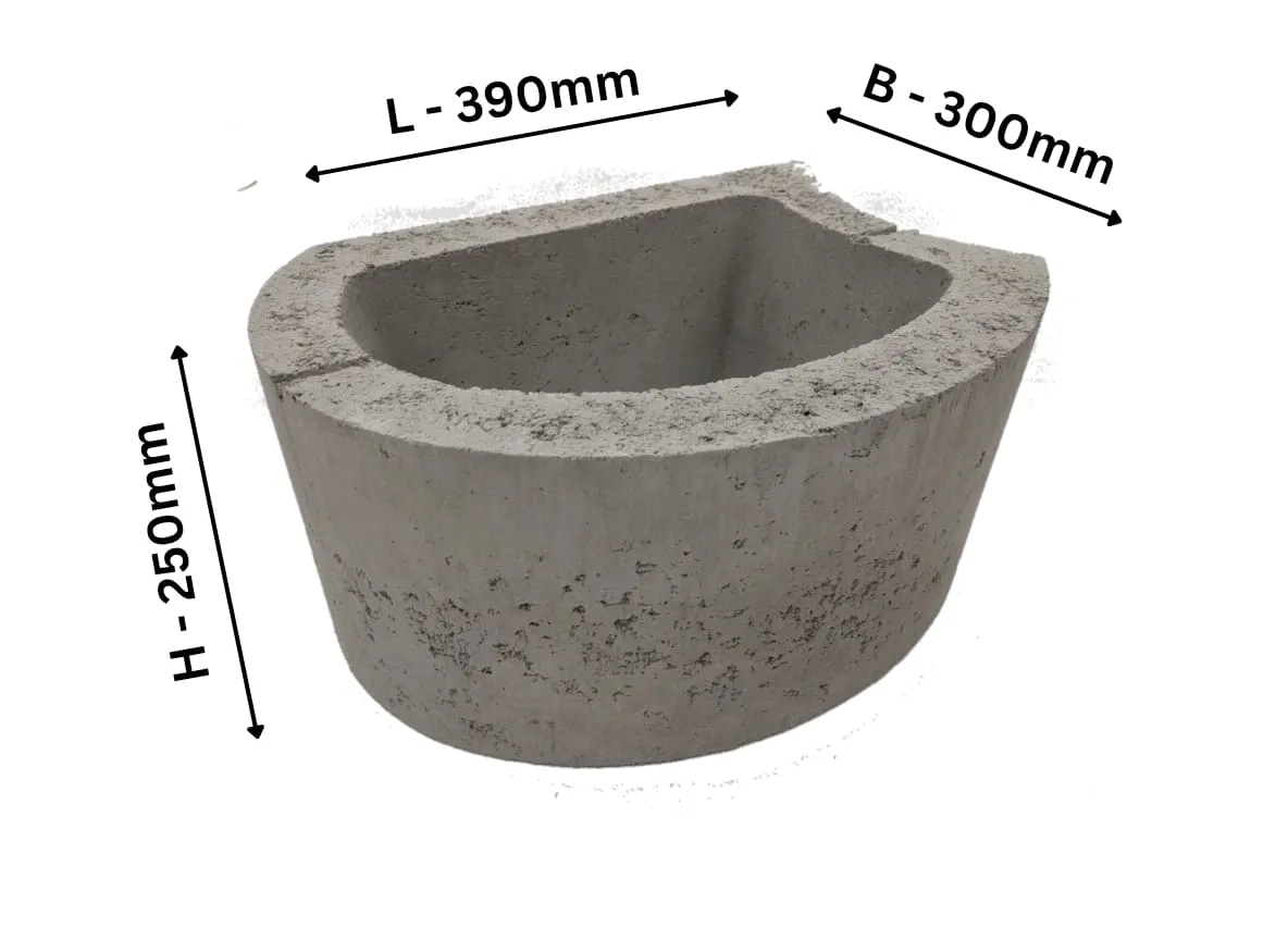 Drsti Precast Retaining Wall Block by Drsti : Colours available: Grey 3 4