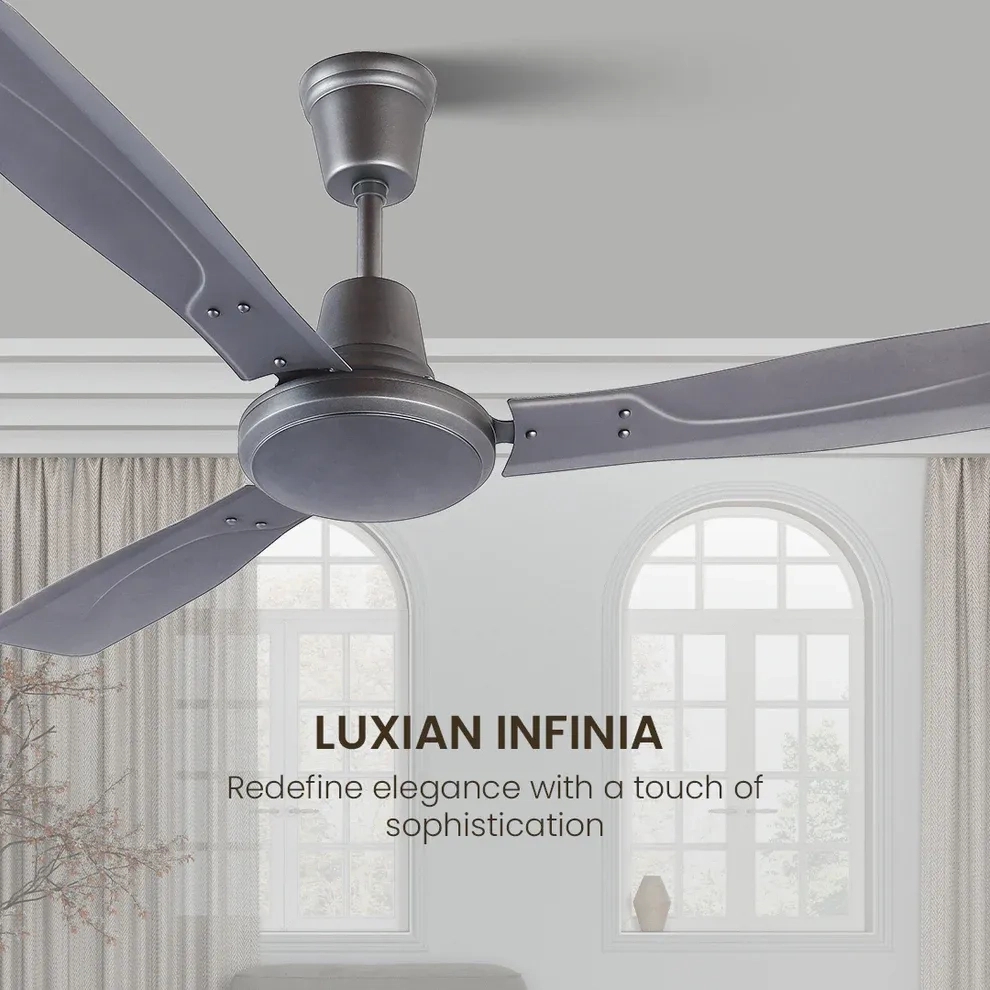 Crompton Luxian Infinia | Star Rated Ceiling Fan - 	Twilight Grey Matte by Crompton : Colours available: Grey 10 2