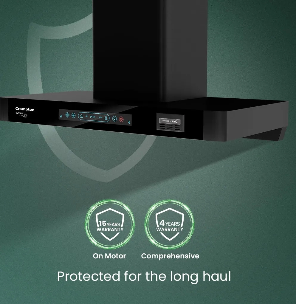 Crompton Sylvaire (Box) Chimney | Filterless 90CM by Crompton : Colours available: Black 13 5