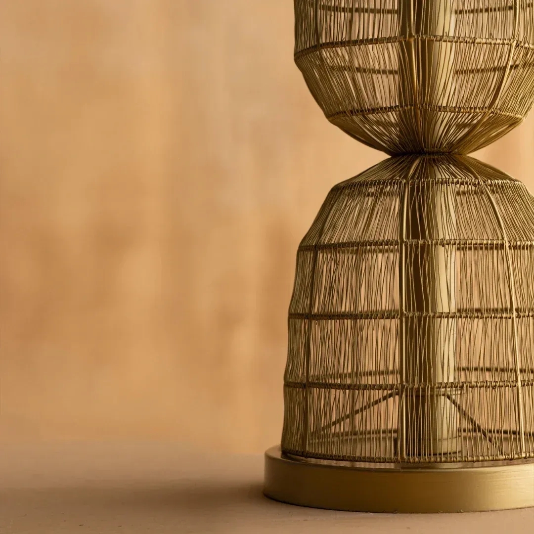 The Living Influence Totem Gold Floor Lamp 6