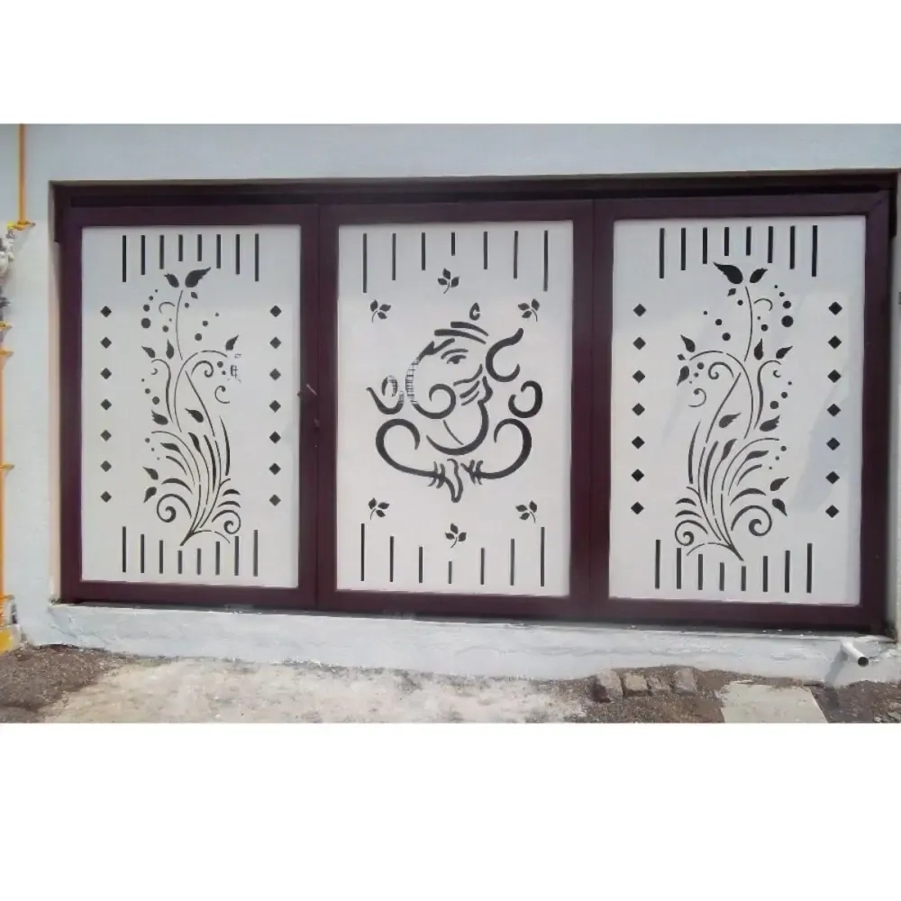 Karunya MS Fabrication Antique Mild Steel M.S Laser Cutting Gate by Karunya : Colours available: Beige, Brown
