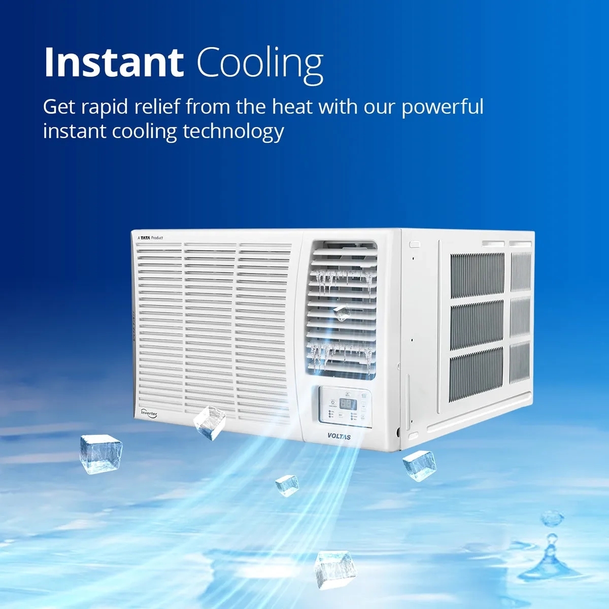 Voltas Inverter Window AC - 1.5 Ton - 3 Star - 183V Vertis Elite by Voltas : Colours available: White 5 5