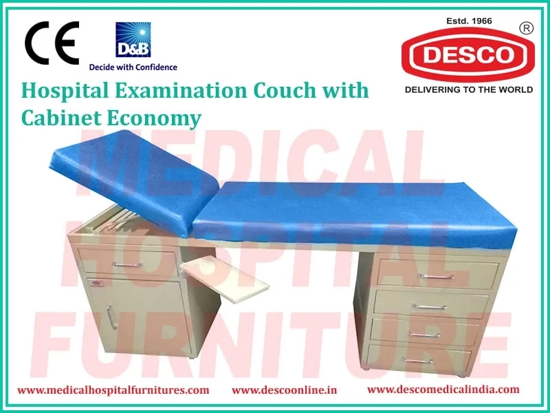 Desco Examination Couch with Cabinet Economy by Desco : Colours available: Blue