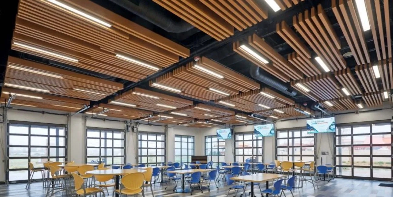 Histeel Baffle ceiling systems by Hi Steel for Interior : Colours available: Brown 2 1