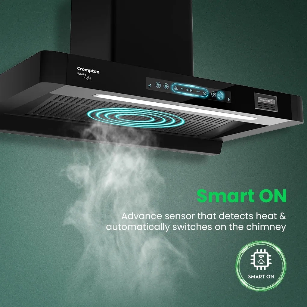 Crompton Sylvaire (Box) Chimney | Filterless 90CM by Crompton : Colours available: Black 11 3