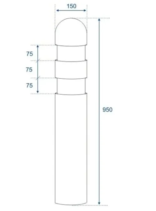 KK Cylindrical Bollard Type I by KK Manhole & Grating : Colours available: Grey 1 1