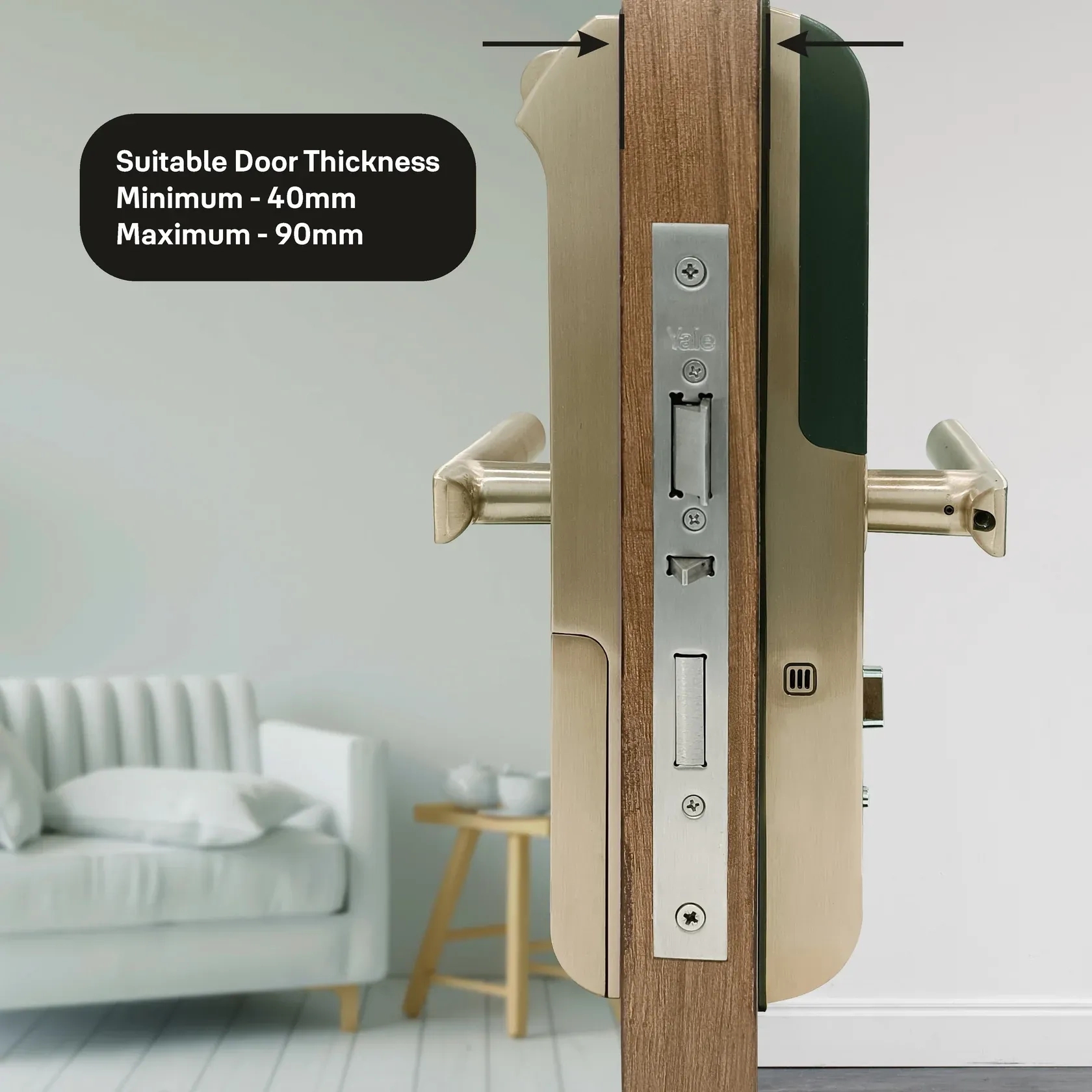 YDM 7116A Smart Lock - Champagne Gold by Yale 1 2