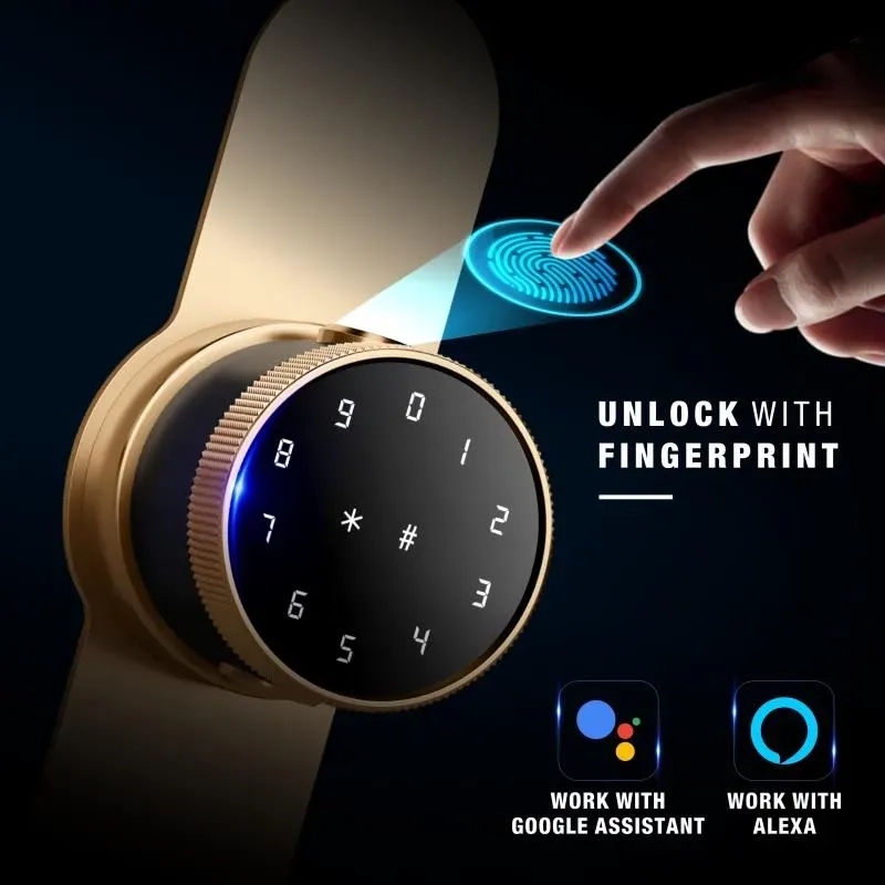 Ozone Smart Bluetooth Internal Lock with Lock Plate for Wooden & Metal Doors by Ozone for Bedroom, Office : Colours available: AntiqueBronze 6 2
