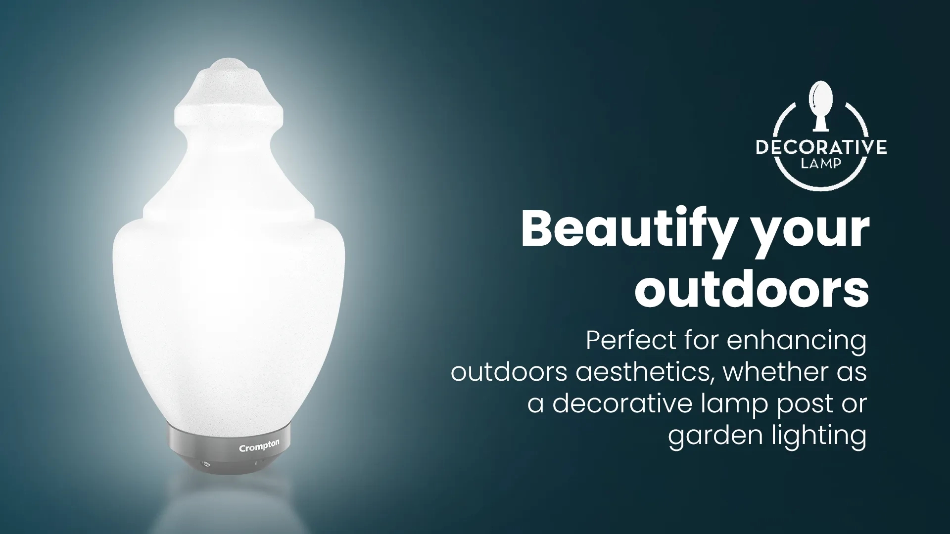Crompton Solarion Imperial Neo Gate Lamp (Plastic With B22 Holder) by Crompton : Colours available: White 5 7