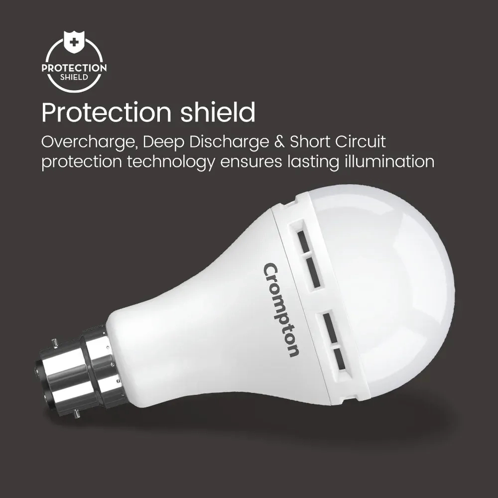 Crompton 9W B22 Backup LED Bulb by Crompton : Colours available: White 4 3