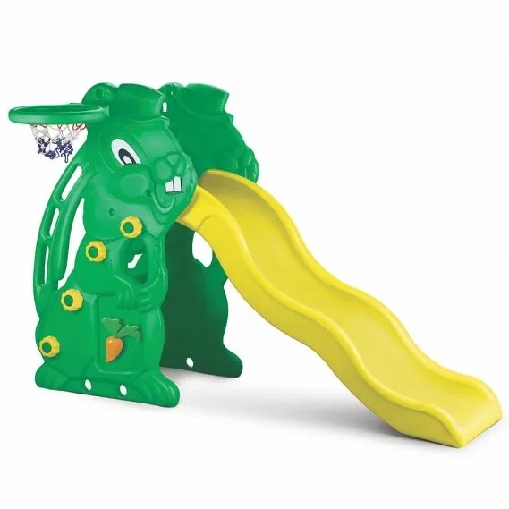 Ok Play Rabbit Slide Lemon And Parrot Green by OK Play for Outdoor, Indoor