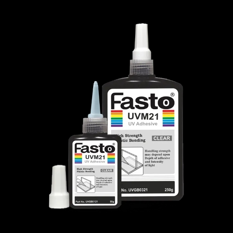 Fasto UVM21 – UV & Visible Light Curable Adhesive For Plastics by Fasto for Multipurpose : Colours available: Black