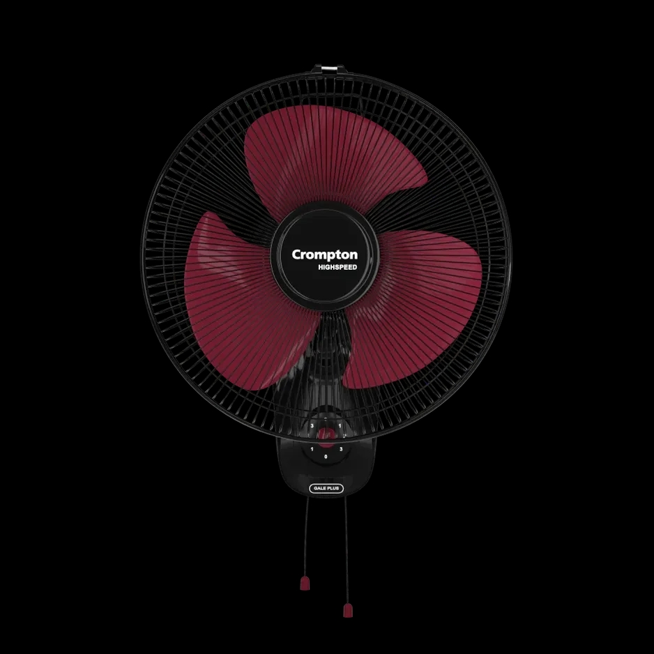 Crompton Hispeed Gale Plus Wall Mounted Fan - Black Red by Crompton : Colours available: Black, Red