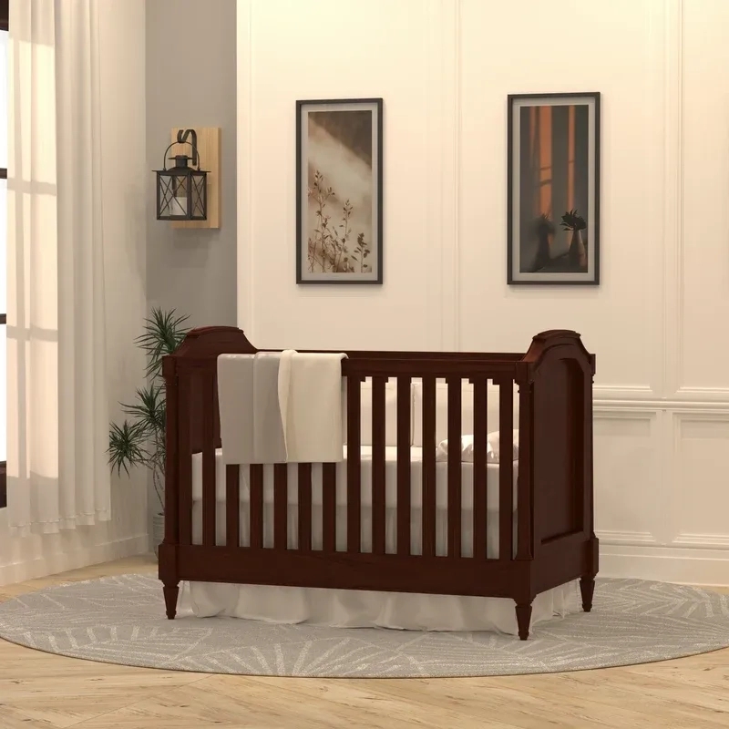 Woodshala Antique Richard Brown Finished Wooden Handmade Cradle