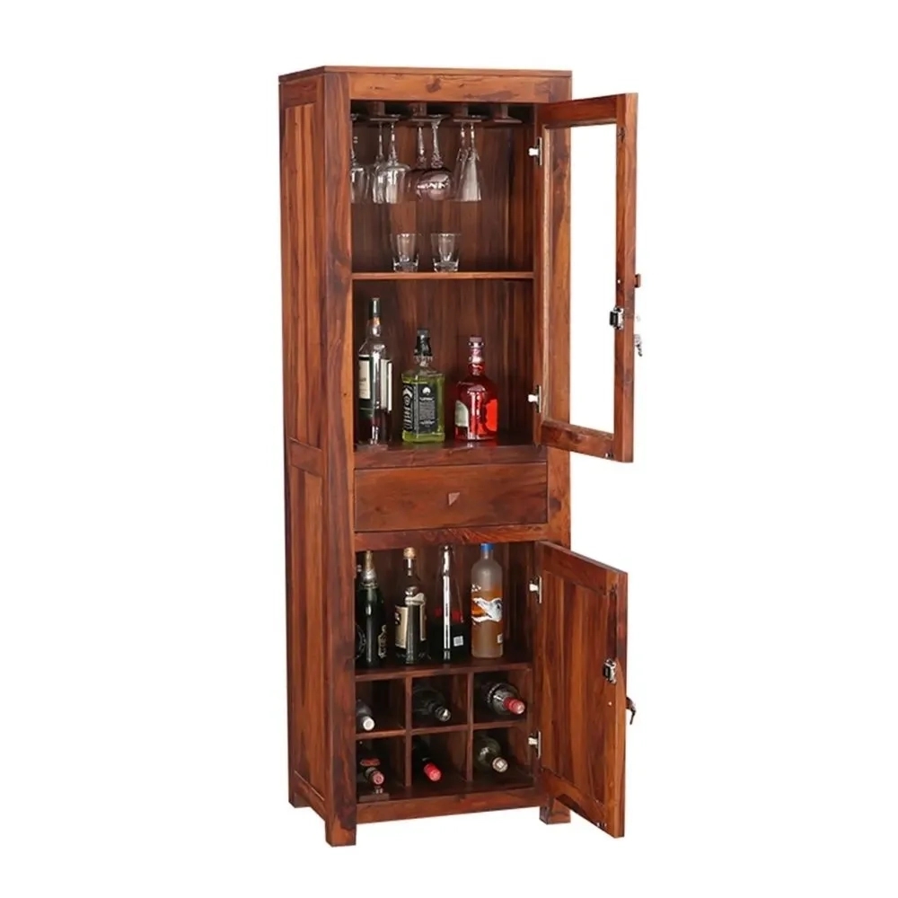Daywithwood Solid Wood Bar Cabinet in Natural Finish by Day With Wood : Colours available: Brown 6 6
